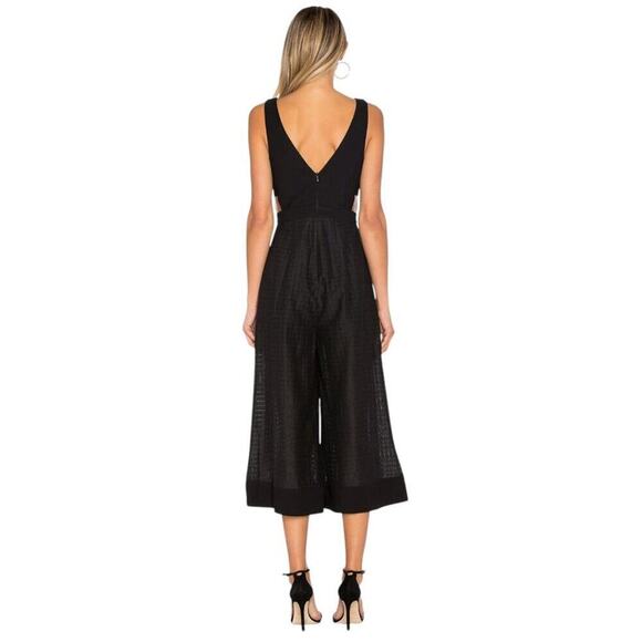 Revolve Finders Keepers Go Now Palazzo Jumpsuit Black Cut-Outs Semi-Sheer M NWT - Picture 4 of 16